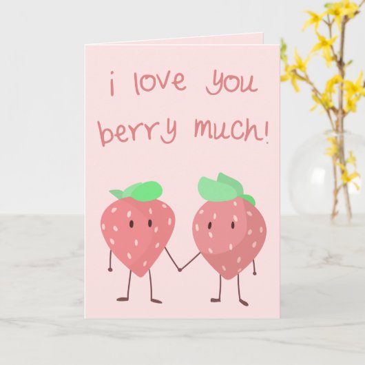 Ich Liebe dir viel Berry! Karte (Gelbe Blume)