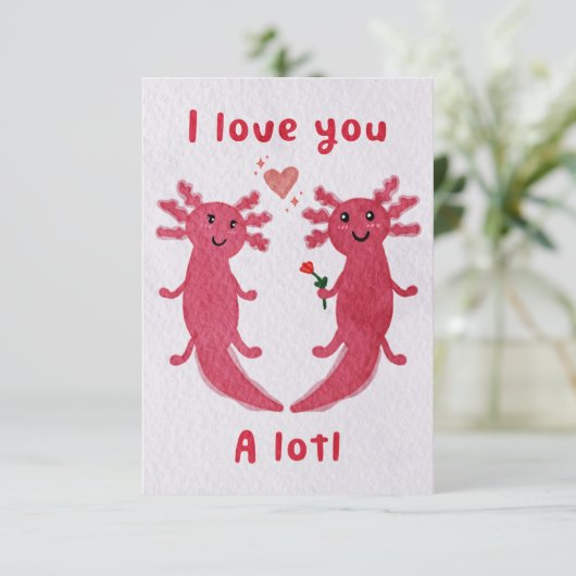 Ich Liebe dir viel! Jubiläum/Valentinenkarte (Stehend Vorderseite)