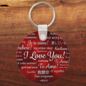 Ich Liebe dir viele Sprachen Schlüsselanhänger (Vorderseite)