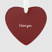 Ich Liebe dir Weihnachten Ornament (Rückseite)
