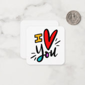 Ich Liebe dir winzige Mitteilungskarten (Vorderseite/Rückseite Beispiel)