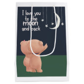 Ich Liebe dir zwei niedliche Bären zum Mond und zu Mittlere Geschenktüte (Rückseite)