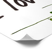 Ich LIEBE DIR zwei Rote Rosen Poster (Ecke)