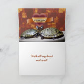 Ich Liebe dir, zwei Schildkröten formen ein Herz Karte (Innenseite)