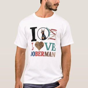 Ich liebe Dobermann Hund T-Shirt