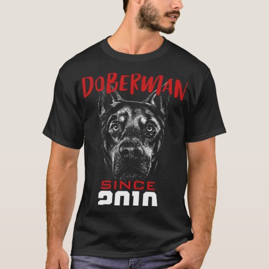 Ich liebe Dobermann seit 2010 T-Shirt (Vorderseite)