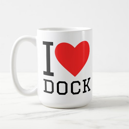 Ich liebe Dock Kaffeetasse (Links)