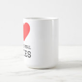 Ich liebe Dokumentarserien Kaffeetasse (Mittel)