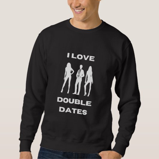 Ich liebe Doppel-Dates Swinger Sweatshirt (Vorderseite)
