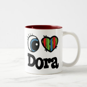 Ich liebe Dora Zweifarbige Tasse