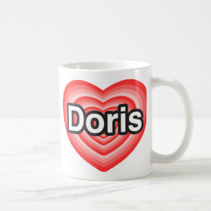 Ich liebe Doris. Ich liebe dich Doris. Herz Kaffeetasse