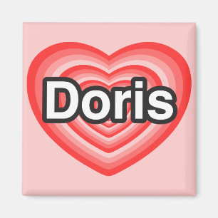 Ich liebe Doris. Ich liebe dich Doris. Herz Magnet