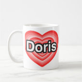 Ich Liebe Doris. Ich Liebe dir Doris. Herz Kaffeetasse (Links)