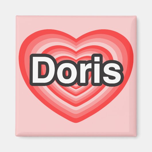 Ich Liebe Doris. Ich Liebe dir Doris. Herz Magnet (Vorne)