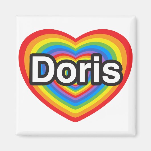 Ich Liebe Doris. Ich Liebe dir Doris. Herz Magnet (Vorne)