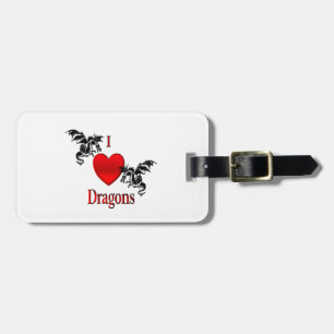 Ich liebe Drachen Gepäckanhänger