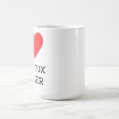 Ich liebe Drahtfoxterrier Kaffeetasse (Mittel)