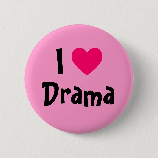 Ich liebe Drama Button (Vorderseite)