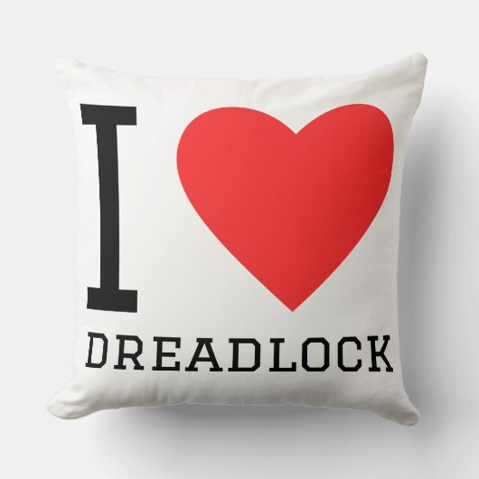 Ich liebe Dreadlock Kissen (Vorderseite)