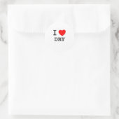 Ich liebe Dry Runder Aufkleber (Tasche)