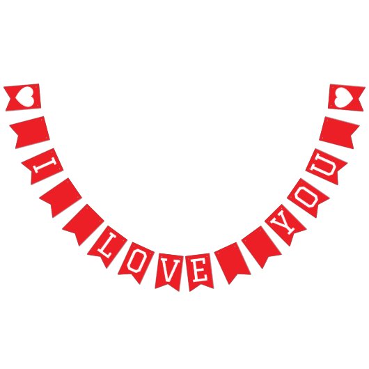 Ich LIEBE DU Banner Bunt (Alle)