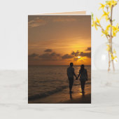 ICH LIEBE, DU BEACH DEINE COUPLE SONNENKARTE KARTE (Gelbe Blume)