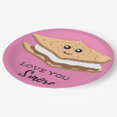 Ich Liebe, du bist mehr! Pappteller (Schrägansicht)