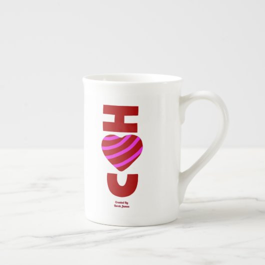 Ich Liebe, du Bone China Tasse (Rechts)