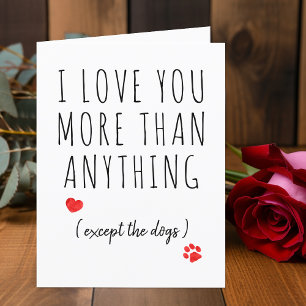 Ich Liebe, du Dog Lover Funny Valentinstag Feiertagskarte