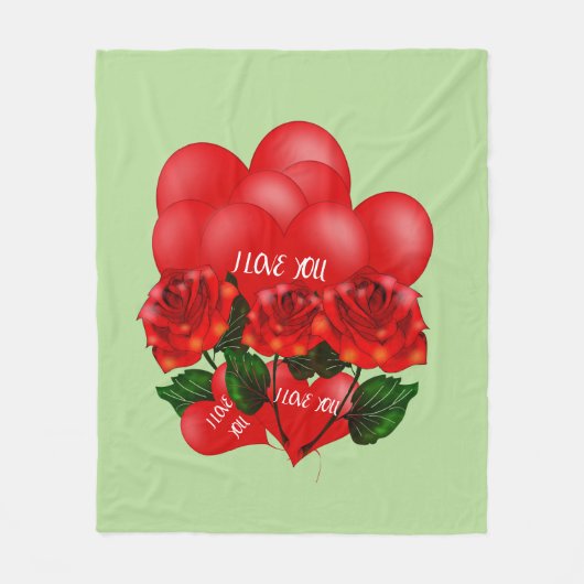 Ich Liebe, du Fleecedecke (Vorderseite)