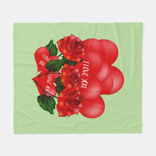 Ich Liebe, du Fleecedecke (Vorderseite (Horizontal))