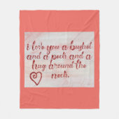 Ich Liebe, du Fleecedecke (Vorderseite)