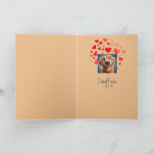 Ich Liebe, du goofy in Liebe Hundeherzen Karte (Innenseite)