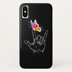 Ich Liebe, du hängst Gebärdensprache-Butterfly-A Case-Mate iPhone Hülle