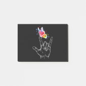 Ich Liebe, du hängst Gebärdensprache-Butterfly-Aut Post-it Klebezettel (Vorderseite)