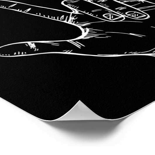 Ich Liebe, du hängst Gebärdensprache-Butterfly-Aut Poster (Ecke)