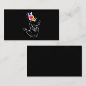 Ich Liebe, du hängst Gebärdensprache-Butterfly-Aut Visitenkarte (Vorne/Hinten)