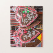 Ich Liebe, du hast am Feiertag ein Lebkuchenherz. Puzzle (Vertikal)