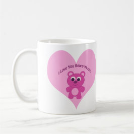 Ich Liebe, du hast dich sehr gebeugt! Rosa Bär Kaffeetasse