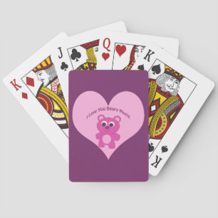 Ich Liebe, du hast dich sehr gebeugt! Rosa Bär Spielkarten