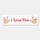 ICH LIEBE, DU HAST GESTURE AUTOAUFKLEBER (Vorne)