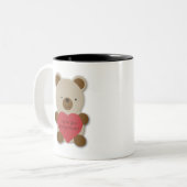 Ich Liebe, du hast viel Niedlichen Teddybär Zweifarbige Tasse (Vorderseite Links)