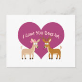 Ich Liebe du Hirsch! Postkarte (Vorderseite)