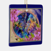 Ich Liebe, du isolierte Wasserflasche Keramikornament (Rechts)