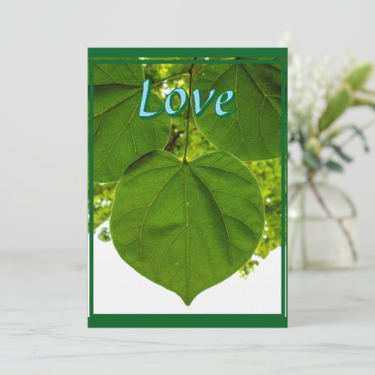 Ich Liebe, du magst die Bäume Liebe der Sonne Dankeskarte (Stehend Vorderseite)