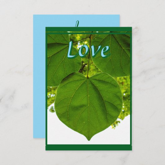 Ich Liebe, du magst die Bäume Liebe der Sonne Dankeskarte (Vorne/Hinten)