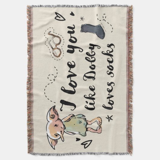 Ich Liebe, du magst Dobby Lieben Socken Decke (Vorderseite Vertikal)