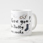 Ich Liebe, du magst Dobby Lieben Socken Jumbo-Tasse (Vorderseite Rechts)