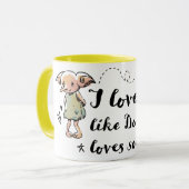 Ich Liebe, du magst Dobby Lieben Socken Tasse (Vorderseite Links)