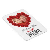 Ich Liebe, du Mama Rose angepasste Foto Magnet (Rechte Seite)
